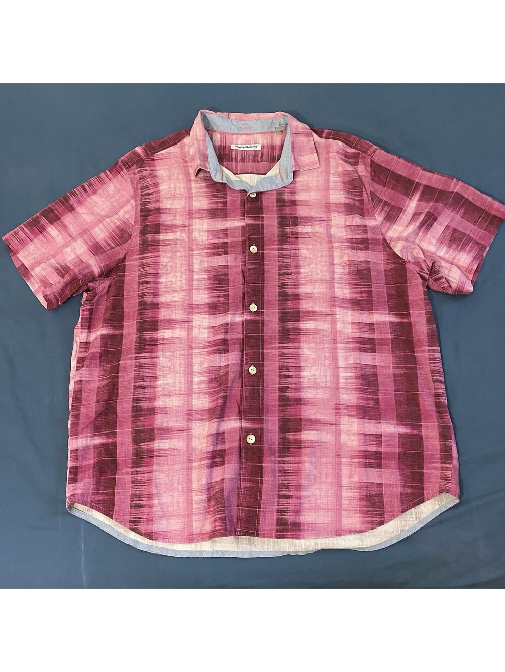 Tommy Bahama 100% Silk Button Down Shirt Men’s XXL Pink Tropical Hawaiian Shirt